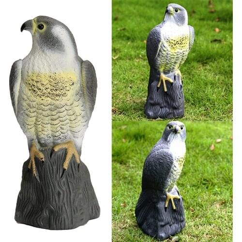 JX-LCLYL Fake Falcon Owl Hawk Hunting Decoy Deterrent Scarer Repeller Garden Lawn Decor