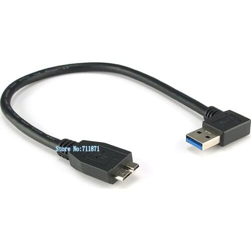 90 degree Bend to Right Male to Micro B Male USB3.0 Cable Data transfer charging USB3.0 Line USB3.0 Mobile Phone HDD Disk Cable