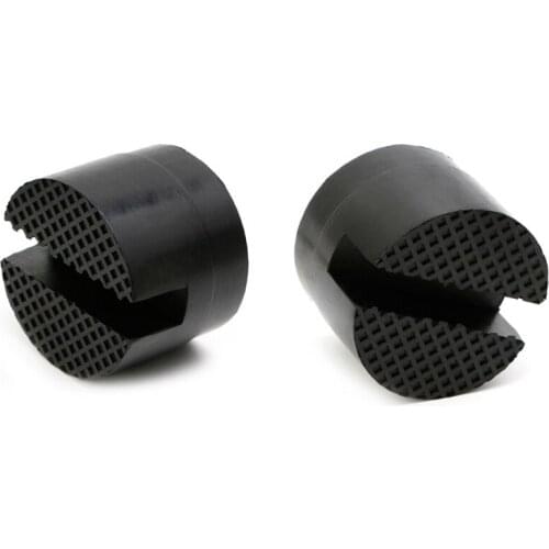 2Pcs 5cm Universal Car SUV Jack Rubber Pad Slotted Frame Blocks Rail Floor Jack Guard Adapter Rubber Pads