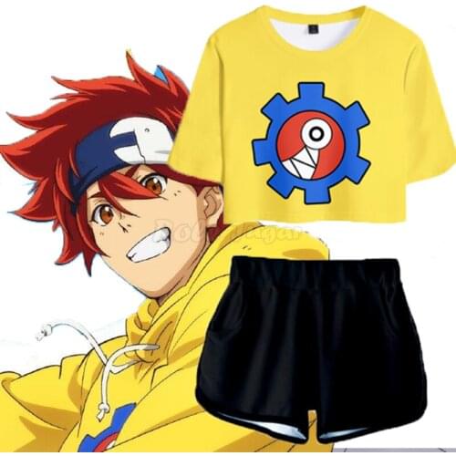 Anime SK8 the Infinity Tops + Shorts Cosplay Costume For Adult Women Girls Summer Casual Running Sets C37M177