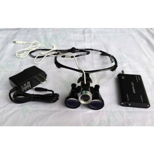 2.5X magnification medical binocular loupes with led light antifog optical glasses Dentist magnifier surgery surgical loupe