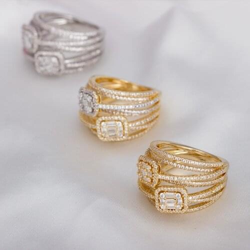 Bride Talk Luxury Brand Wedding Ring For Women Cubic Zirconia Super Quality Christmas Gift Dubai Bridal Ring Jewelry Accessories