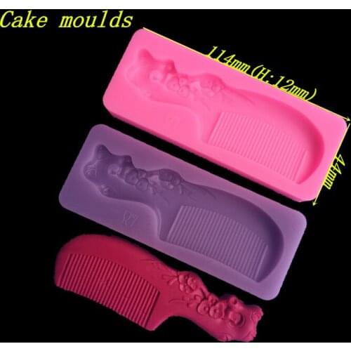 New Liquid silicone mold comb shape fondant cake decoration mold DIY Baking Tools