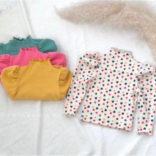 2021 new style girls t shirt Spring cotton full sleeve fashion girls top 1-6 years YL104