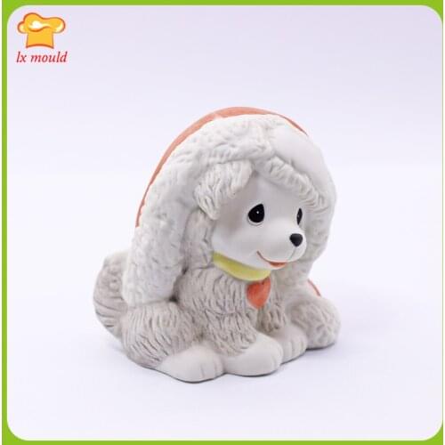 New Latex Molds Christmas Dog Chocolate Soap Candle Resin Decoration Silicone Mould