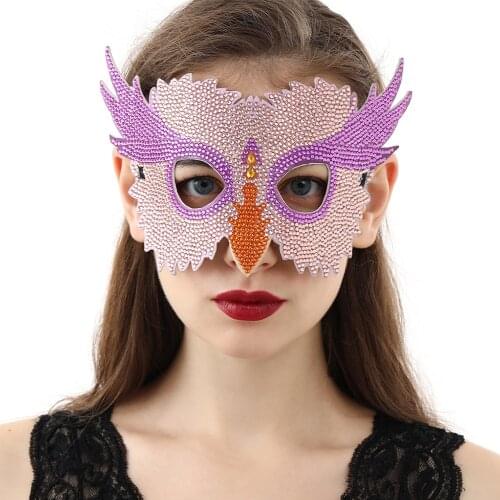 Special Shaped Diamond Eye Face Mask Masquerade Party Ball Prom Sexy Party Masks DIY Diamond Painting Face Mask