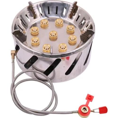 Factory Direct CE Certification 19800 Power NINE Stars Stove Seven Head Outdoor Stove Seven Core Portable Camping Stove