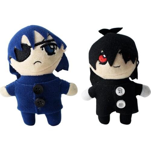 2Styles 10cm Black Butler Plush Toy Cartoon Pendant Doll Soft Stuffed Mini Pendant Toys For Gifts