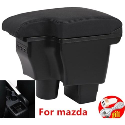 For mazda2 skyactiv version cx3 CX-3 armrest box For mazda 2 mazda demio armrest box double layer with 3usb interface