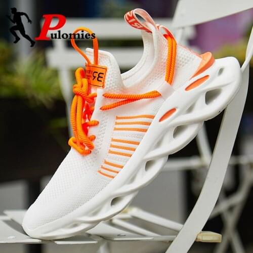 PULOMIES Mens Breathable Sneakers