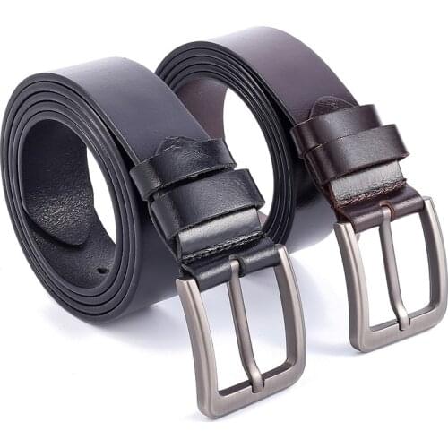 Cowhide Belt Strap Buckle Genuine Leather Men Casual High Quality Belt Man Genuine Leather Belt Male Strap Trouser Jeans Dress