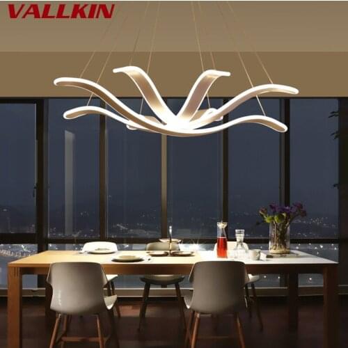 Modern Minimalist LED Chandeliers Lights Petal-shaped Creative Chandelier Bedroom Lamp LED Art Living Dining Lamp Fashion Study