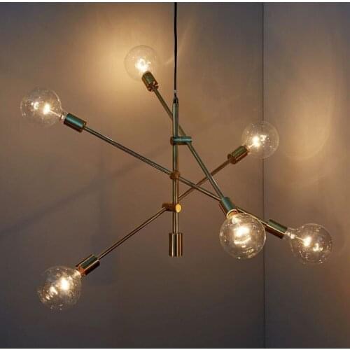 Modern hanging lamp light LED dinning bed room bedroom foyer round glass ball black gold nordic simple modern pendant light lamp