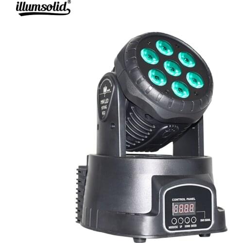 LED Wash 7x12W RGBW Moving Head Lighting For Disco DJ KTV 14 DMX Channels LED Stage Dj Light 2pcs/lot
