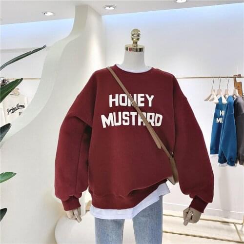 Sweatshirt Womens Spring And Autumn Thin 2021 Spring New Fashion Stitching Fake Two Loose Top Clothes