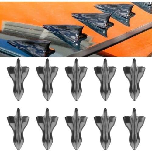 10pcs/set Universal Car Shark Fin Roof Spoiler Diffuser Vortex Generator Black