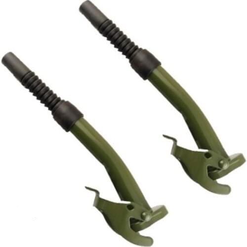 High Quality 2PCS Flexible Metal Pouring Spout With Sealing Rubber Gaske Fuel Nozzel For 5/10/20L Gerry Jerry Cans Deep Green