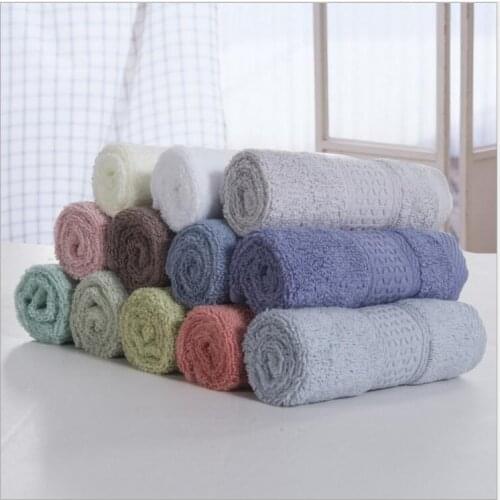 Japanese style square towel pure cotton jacquard Japanese color white daily necessities