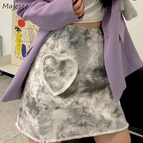 Skirts Women Tie Dye Plus Size High Waist Sexy Ladies Vintage Outfits Mini Fashion Party Harajuku Leisure All-match Simple Loose