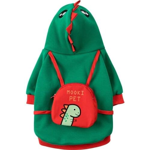 Funny Dog Cat Dinosaur Jacket Coat Costume Cosplay Warm Fleece Hoodie Winter for Small Large Dogs Pitbull Puppy Clothes