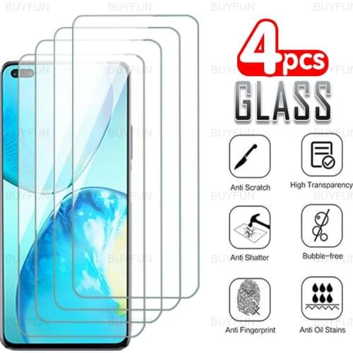 4pcs Protective Glass For Infinix Note 8 7 10 pro Screen Protector on for infinix hot 10 9 play lite in finix8 lite Glass Film
