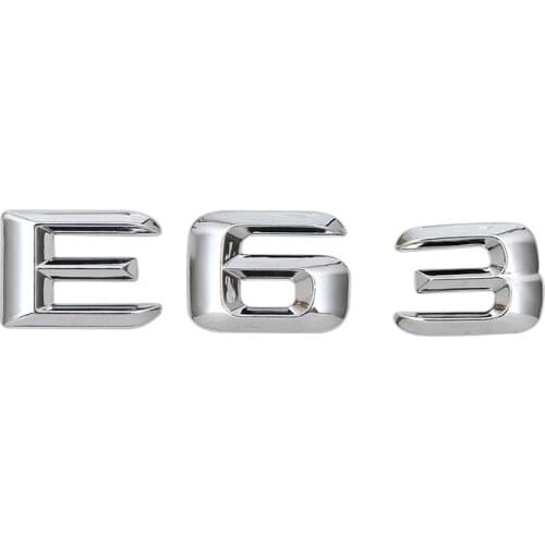 Trunk Lid Rear Emblem Badge Chrome Letters E 55 E 63 For W115 W123 W124 W210 W211 W212 W207 E-CLASS E55 E63