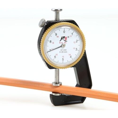 0-10mm/0-20mm 0.1mm Dial Thickness Gauge for Leather Paper Steel Meter Tester Caliper Leather Flim Paper DIY Measuring Tools
