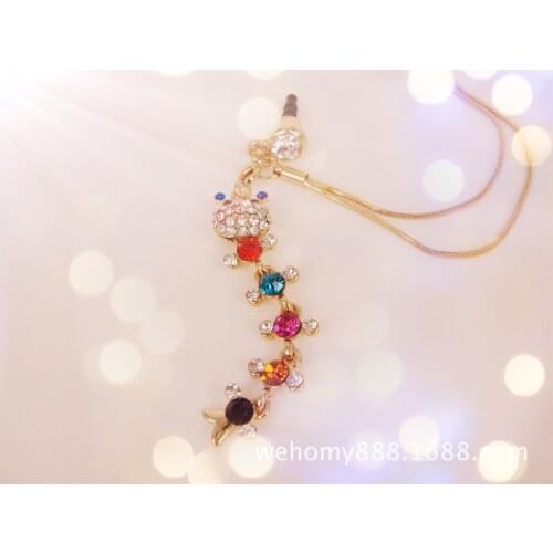 1Pcs 3.5mm lovely Caterpillar Design Mobile Phone Ear Cap Dust Plug For Iphone Andriod dust plug