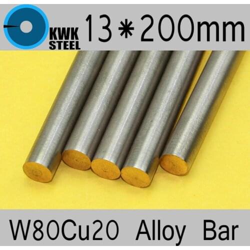13*200mm Tungsten Copper Alloy Bar W80Cu20 W80 Bar Spot Welding Electrode Packaging Material ISO Certificate Free Shipping