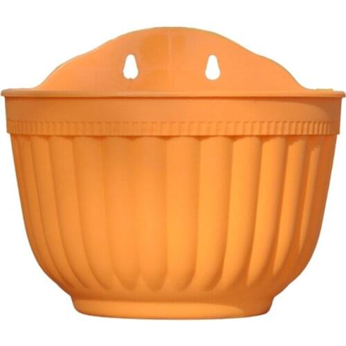 2 Pcs Wall Hanging Flower Planter Plant Flowerpot Plastic Container for Garden Balcony Basket Decoration