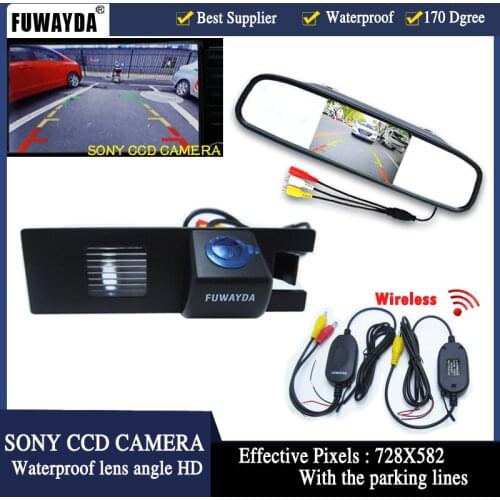 FUWAYDA CCD Car Rear View Camera Car Monitor 4.3 Inch TFT LCD Monitor Parking for Vauxhall OPEL Astra Corsa Meriva Vectra Zafira