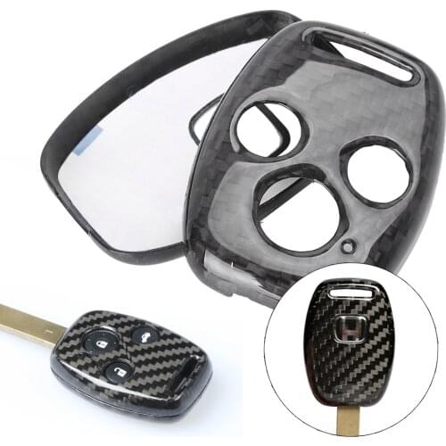 Car Real Carbon Fiber Remote Key Cover Case For Jeep Dodge Cherokee Renegade Universal