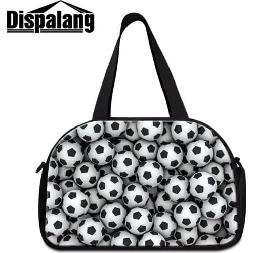 Dispalang Custom Design Footballs Basketballs Travel Bags Duffle For Teenage Boys Mens Sporty Gyms Weekend Shoulder Bag Duffel