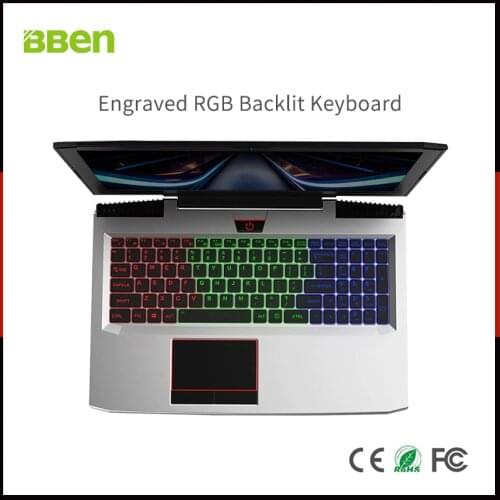 BBEN Laptop Nvidia GTX1060 GDDR5 Intel i7 Kabylake 8GB RAM M.2 SSD RGB Backlit Keyboard Win10 WiFi BT Gaming Computer 15.6'' IPS