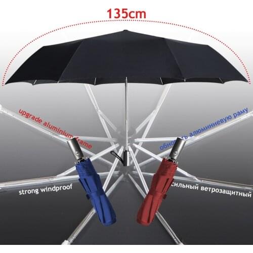 High Quality 120cm Big Umbrella Men Rain Woman Parasol Automatic Windproof Business Gift Umbrellas Outdoor 3Folding Paraguas