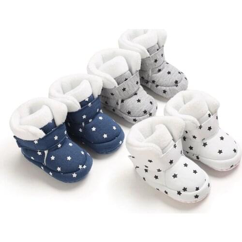 Warm Newborn Toddler Boots Winter First Walkers baby Girls Boys Shoes Soft Snow Booties for 0-18M