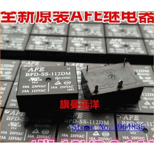 BPD-SS-112DM relay 12VDC 4 12V 16A