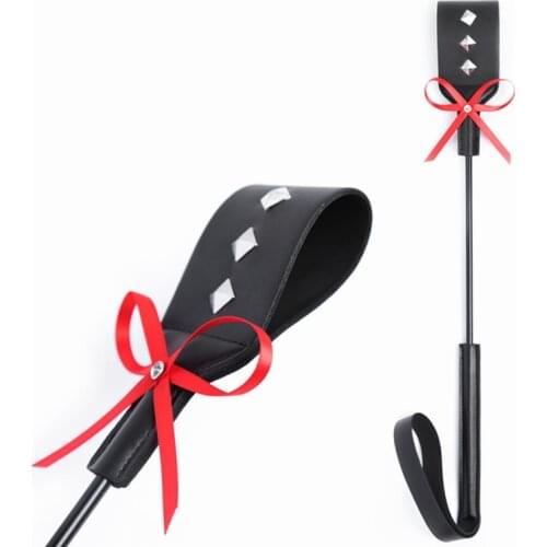 Boutique PU Leather Bondage Riding Crop Horse Whip pony Spanking BDSM lash Fetish Flogger whip bdsm toys Sex Product for Couples