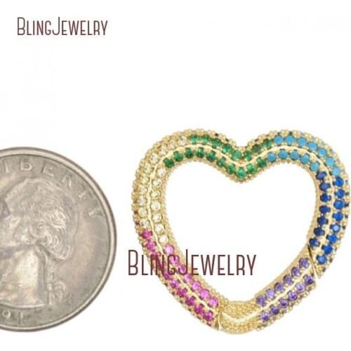 Gold Filled Heart Carabiner Spring Belt Clip Carabiner Spring Belt Clip for Jewelry Making FC33030