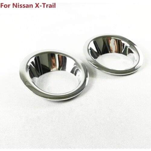 For Nissan X-Trail t31 2008 2009 2010 2011 2012 2013 Chrome Rear Fog Light Lamp Cover Trim Foglight Molding Garnish Bezel 2pcs