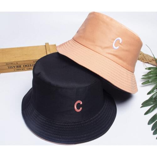 Embroidery Bucket Hat Double Sided Two Wear Smile Men Women Summer Bucket Cap Fisherman Hip Hop Fishing Hat