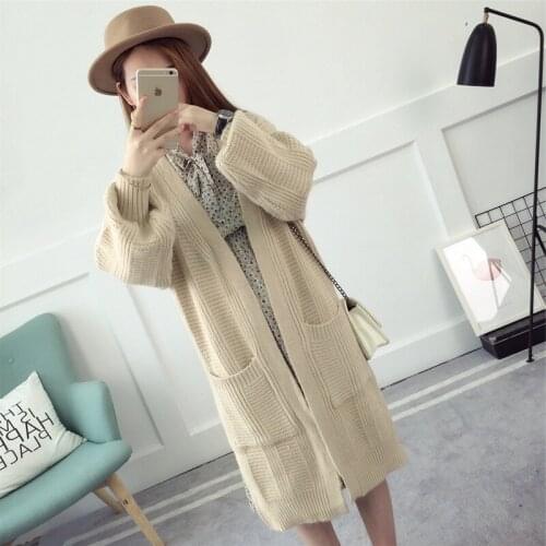 Jumper Cardigan Feminino Knitting Cardigan Autumn New Girls Long Fund Loose Coat Easy Ma'am Sweater And Winter Shawl The Ride