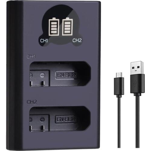 EN-EL14a EN EL14 EN-EL14 Battery Charger with USB and Type-c Port for Nikon D3100 D5500 D5300 D5600 D3300 D3400 D3500 P7000 P100