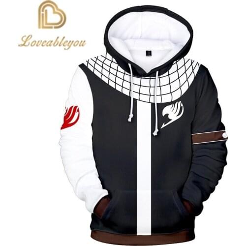 Hot Anime Fairy Tail Hoodies Boys/Girls Sweatshirt 3D Print Popular Long Sleeve Hooded Men and Women Polluvers Cartoon Tops