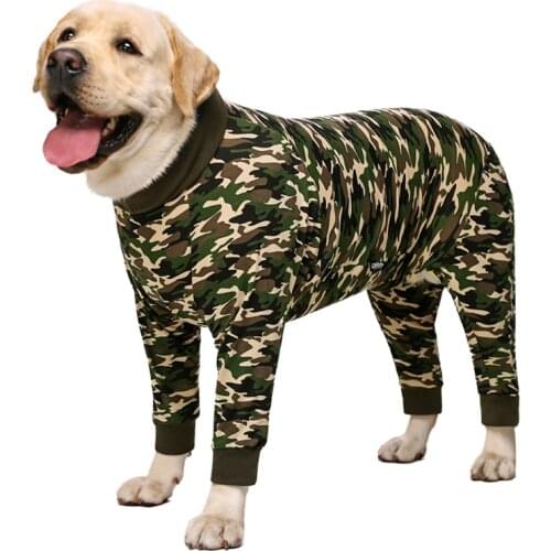 Camouflage Large Dog Clothes Pajamas Big Dog Clothing Jumpsuit French Bulldog Corgi Samoyed Husky Labrador Golden Retriever Coat