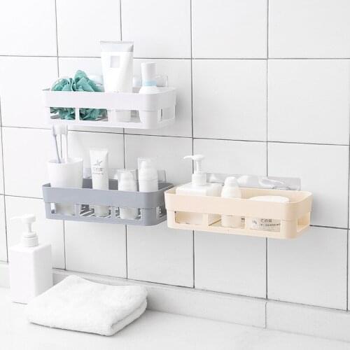 Brief Bathroom Soap Towel Holder Shelf Wall Vacuum Suction Cup Sponges Storage Basket