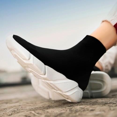 2021 Hot Sale Men High Top Mesh Casual Shoes Women Breathable Socks Shoes Outdoor Fashion Camouflage Bottom Sneakers Size 35-47