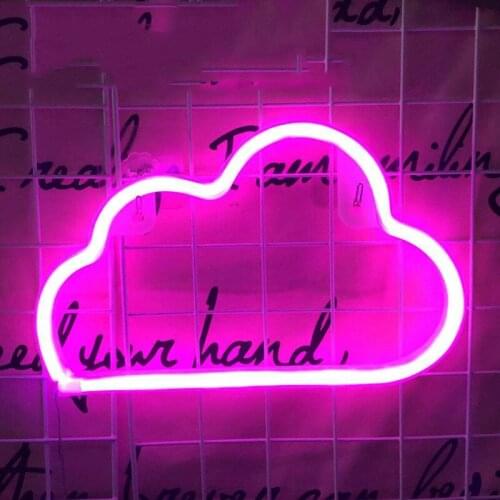 Newly Neon Lights Wall Decoration Usb Or Battery Neon Lights Bedroom Cloud Lights Suitable for Christmas Birthday Parties