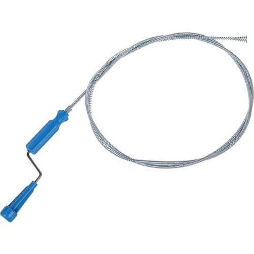 New Plunger Steel Manual Hand Toilet Obstructions Remover Closet Auger 1.9M