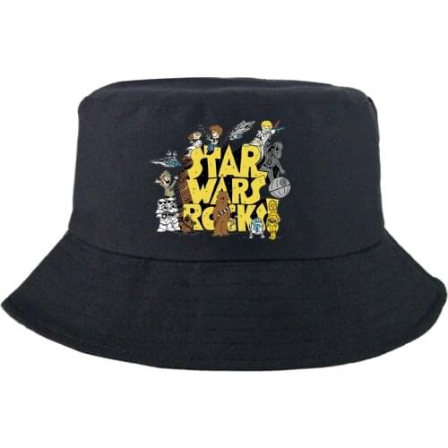 Disney Star Wars Sunscreen Solid Fishing Hat Outdoor Graphic Panama Cap Man Women Fashion Reversible Bucket Hat Summer Bob Hat